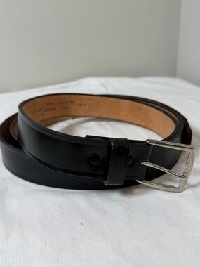Sears Genuine Leather Cowhide Big & Tall Size 55W Genuine Black Leather Belt